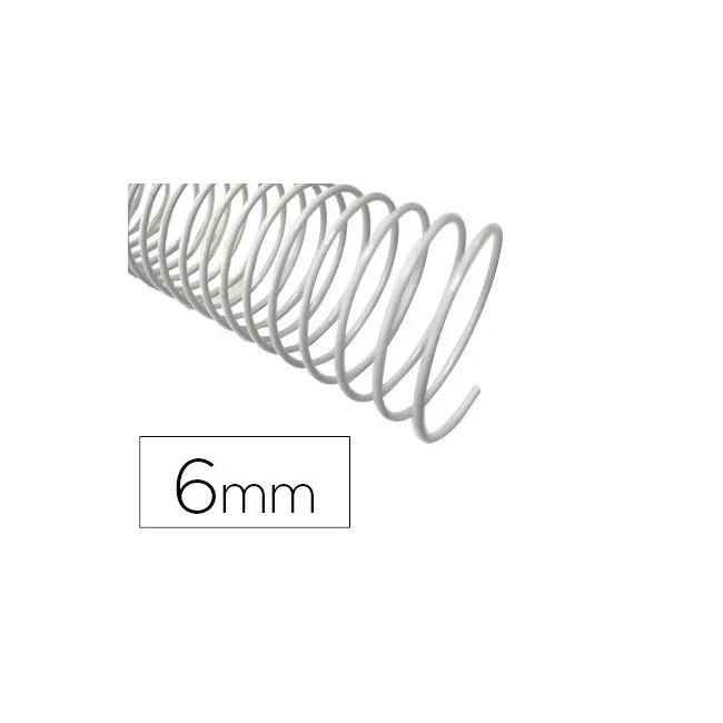 ESPIRAL METALICO Q-CONNECT BLANCO 64 5:1 6 MM 1MM CAJA DE 200 UNIDADES