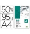 BLOC PAPEL VEGETAL LIDERPAPEL ENCOLADO 210X297MM 50 HOJAS 95G/M2