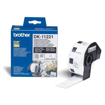 ETIQUETA BROTHER DK-11221 23X23 MM 1000 ETQ PARA IMPRESORAS QL