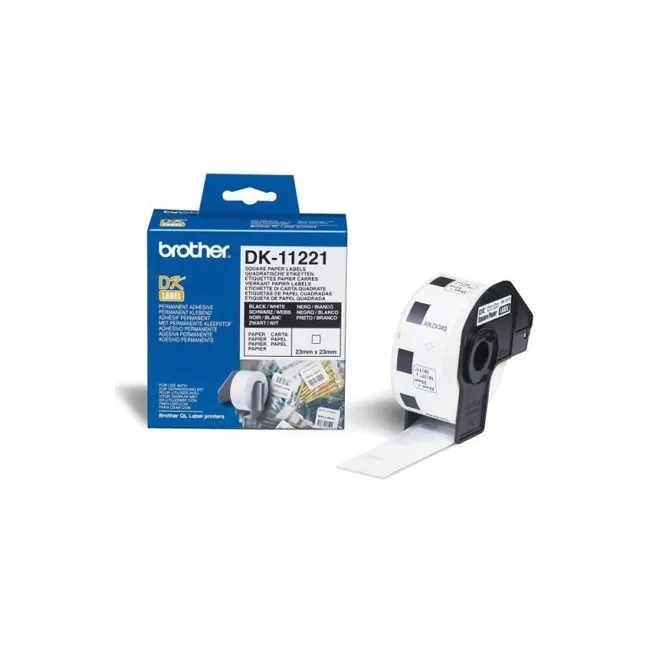 ETIQUETA BROTHER DK-11221 23X23 MM 1000 ETQ PARA IMPRESORAS QL