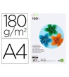 CARTULINA LIDERPAPEL A4 180G/M2 4 COLORES SURTIDOS PAQUETE DE 100