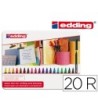 ROTULADOR EDDING PUNTA FIBRA 1200 CAJA DE 20 COLORES SURTIDOS PUNTA...