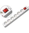 REGLETA 6 TOMAS MEDIARANGE BLANCA CON INTERRUPTOR LONGITUD CABLE 1,4M