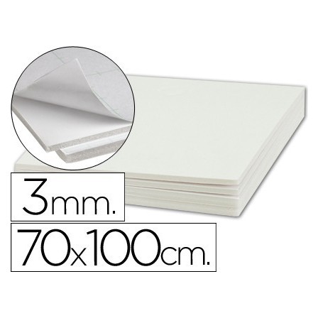 CARTON PLUMA LIDERPAPEL ADHESIVO 1 CARA 70X100 CM ESPESOR 3 MM