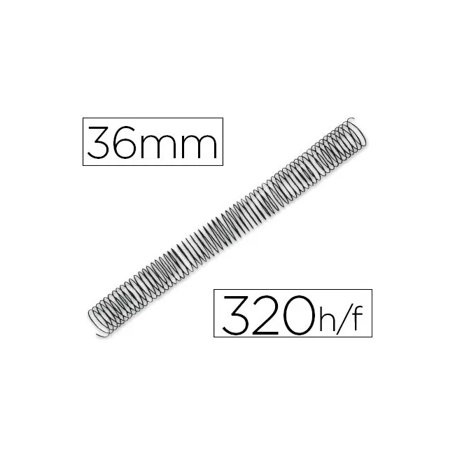 ESPIRAL METALICO Q-CONNECT 64 5:1 36MM 1,2MM CAJA DE 25 UNIDADES