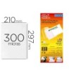 BOLSA DE PLASTIFICAR 3L OFFICE MANUAL EN FRIO 300 MC DIN A4 CON DOR...