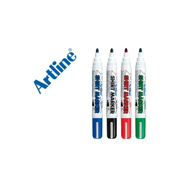 ROTULADOR ARTLINE CAMISETA EKT-2 NEGRO ROJO AZUL Y VERDE PUNTA REDO...