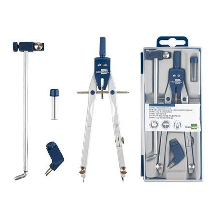COMPAS LIDERPAPEL MICROTERMICO BK-304 -CON ADAPTADOR Y ALARGADERA