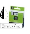 CINTA DYMO NEGRO-TRANSPARENTE 9MM X 7MT D1