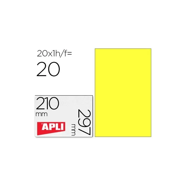 ETIQUETA ADHESIVA APLI 02878 TAMAÑO 210X297 MM PARA LASER FOTOCOPIA...