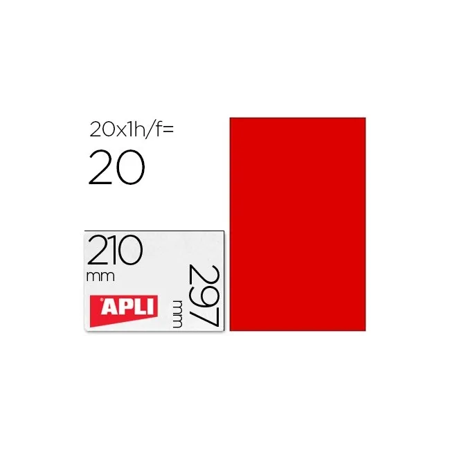 ETIQUETA ADHESIVA APLI 02880 TAMAÑO 210X297 MM PARA FOTOCOPIADORA L...