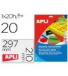 ETIQUETA ADHESIVA APLI 02881 210X297 MM PARA FOTOCOPIADORA LASER CA...