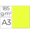 CARTULINA GUARRO DIN A3 AMARILLO LIMON 185 GR PAQUETE 50 H