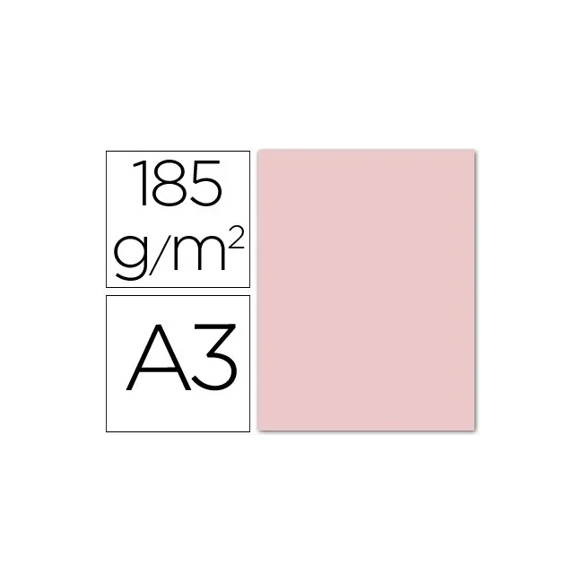 CARTULINA GUARRO DIN A3 ROSA 185 GR PAQUETE 50 H