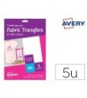 PAPEL TRANSFER AVERY PARA CAMISETAS ALGODON COLORES OSCUROS INK-JET...