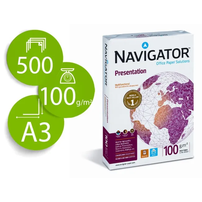 PAPEL FOTOCOPIADORA NAVIGATOR DIN A3 100 GRAMOS PAQUETE DE 500 HOJAS