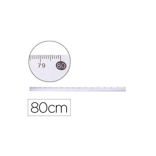 REGLA METALICA Q-CONNECT ALUMINIO 80 CM