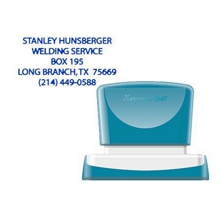 SELLO X-STAMPER QUIX PERSONALIZABLE COLOR AZUL MEDIDAS 24X49 MM Q-12
