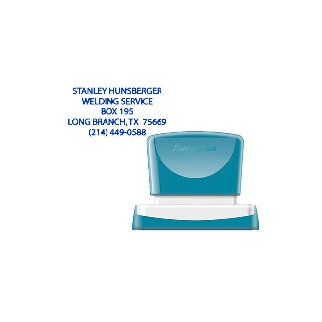 SELLO X-STAMPER QUIX PERSONALIZABLE COLOR AZUL MEDIDAS 24X49 MM Q-12