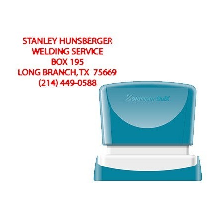 SELLO X-STAMPER QUIX PERSONALIZABLE COLOR ROJO MEDIDAS 24X49 MM Q-12