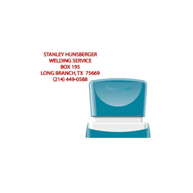 SELLO X-STAMPER QUIX PERSONALIZABLE COLOR ROJO MEDIDAS 24X49 MM Q-12