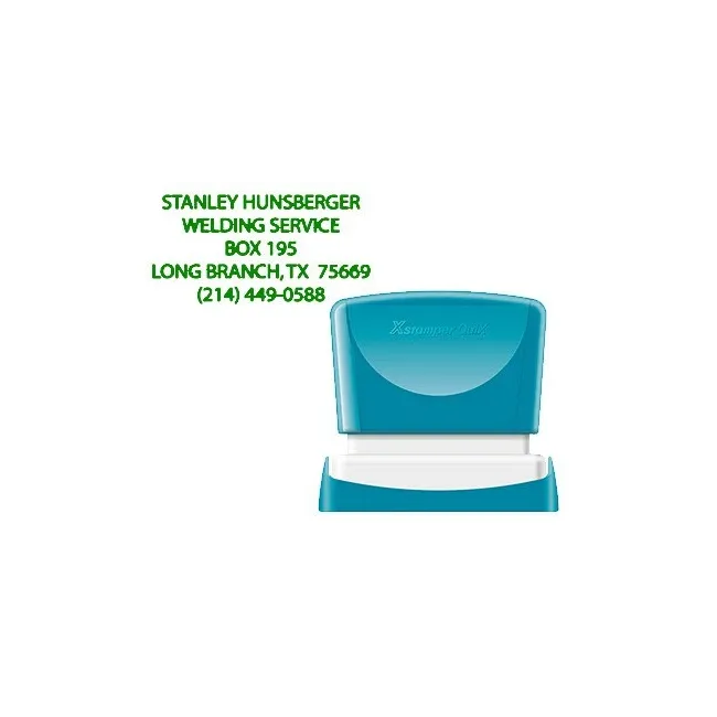 SELLO X-STAMPER QUIX PERSONALIZABLE COLOR VERDE MEDIDAS 24X49 MM Q-12