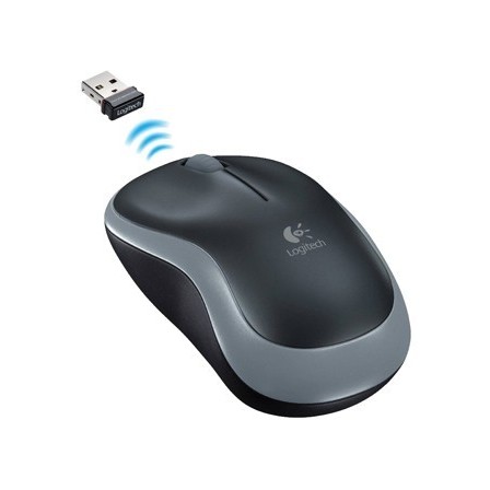 RATON LOGITECH OPTICO INALAMBRICO NANO RECEPTOR M185 GRIS