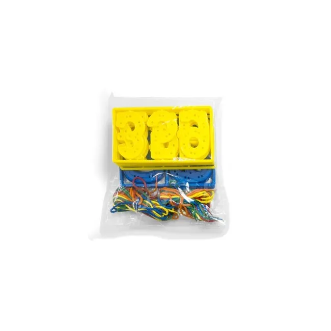 JUEGO MINILAND NUMEROS PARA COSER 7 CM 40 PIEZAS + 20 CORDONES