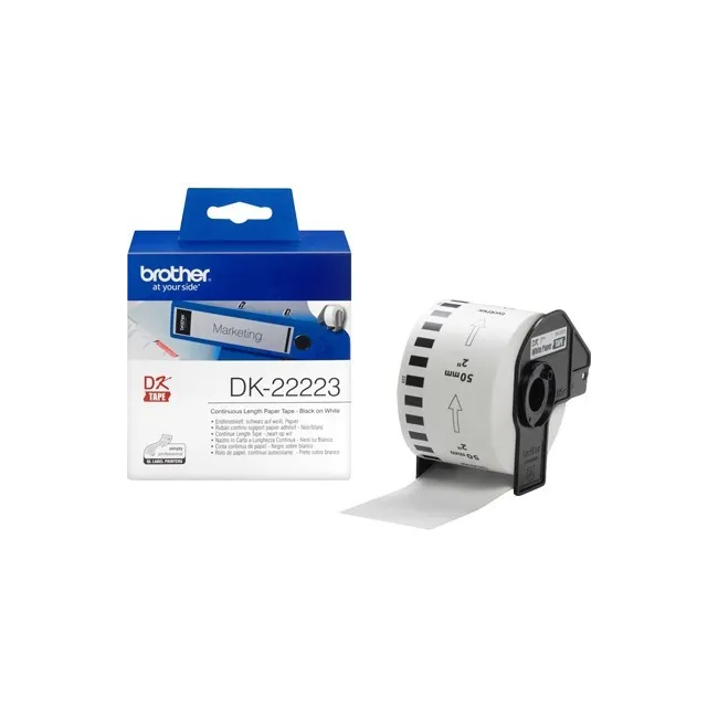 ETIQUETA BROTHER DK22223 CINTA PAPEL CONTINUO ADHESIVA REMOVIBLE BL...