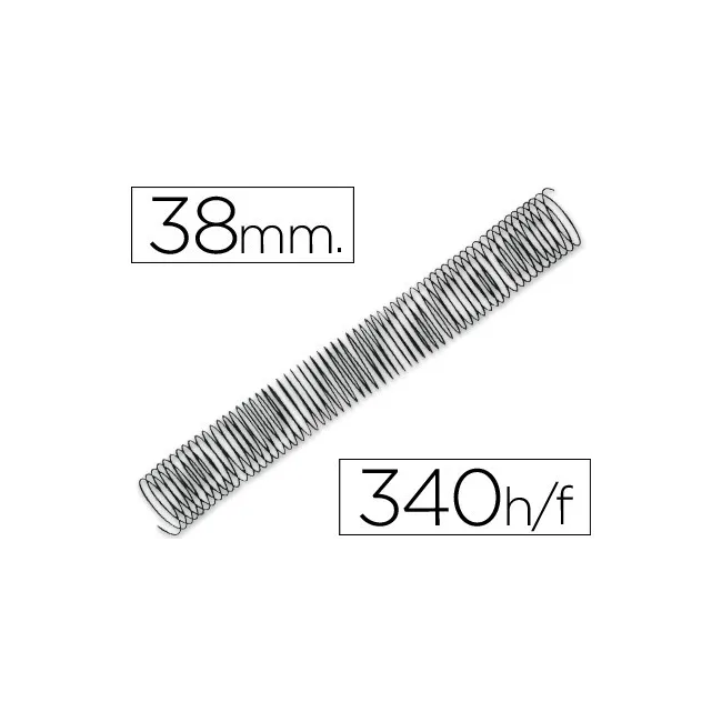 ESPIRAL METALICO Q-CONNECT 64 5:1 38MM 1,2MM CAJA DE 25 UNIDADES