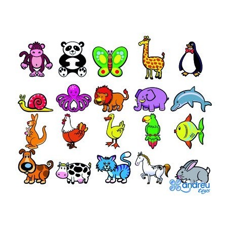 JUEGO ANDREUTOYS ANIMALITOS MAGNETICOS 8 CM CAJA DE 20 UNIDADES SUR...