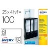 ETIQUETA ADHESIVA AVERY PERMANENTE BLANCA 61X192 MM PARA LOMO ARCHI...