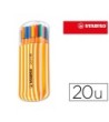 ROTULADOR STABILO PUNTA DE FIBRA POINT 88 ZEBRUI ESTUCHE DE 20 ROTU...