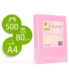 PAPEL COLOR Q-CONNECT DIN A4 80 GR ROSA PAQUETE DE 500 HOJAS