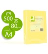 PAPEL COLOR Q-CONNECT DIN A4 80GR AMARILLO PAQUETE DE 500 HOJAS
