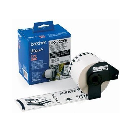 CINTA DE PAPEL CONTINUO BROTHE BROTHER DK-22205 PARA IMPRESORAS DE ...