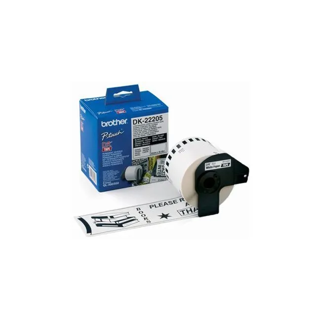 CINTA DE PAPEL CONTINUO BROTHE BROTHER DK-22205 PARA IMPRESORAS DE ...
