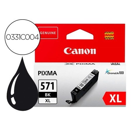 INK-JET CANON CLI-571XL PIXMA MG6852 / TS6050 / TS8050 NEGRO ALTA C...