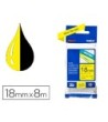 CINTA BROTHER TZE-641 AMARILLO-NEGRO 18MM