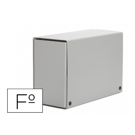 CARPETA PROYECTOS PARDO FOLIO LOMO 150 MM CARTON FORRADO GRIS CON B...