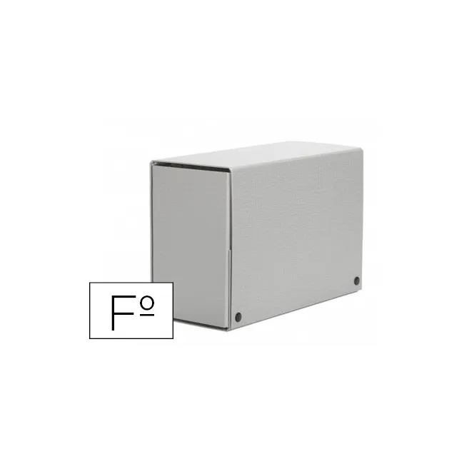 CARPETA PROYECTOS PARDO FOLIO LOMO 150 MM CARTON FORRADO GRIS CON B...