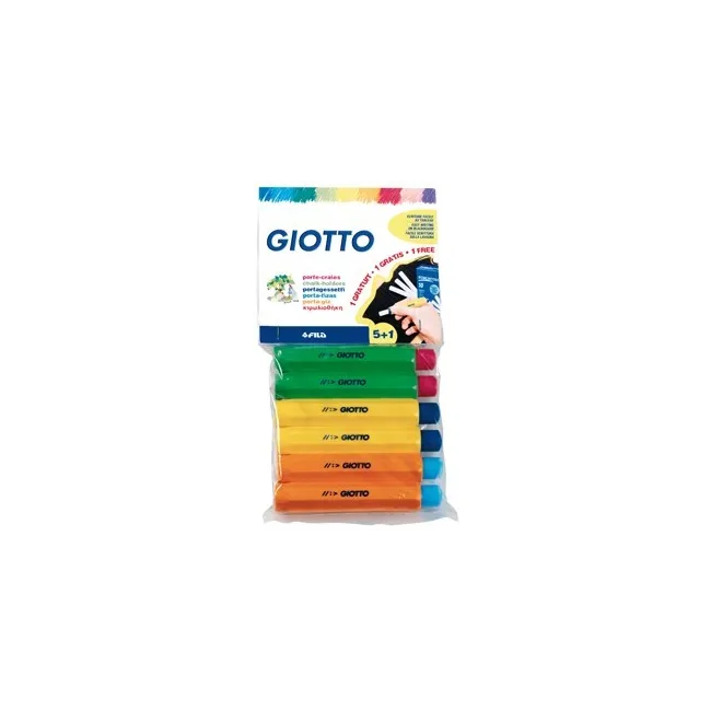PORTATIZAS PLASTICO GIOTTO BLISTER DE 5 + 1 DE REGALO