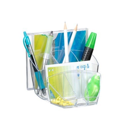 ORGANIZADOR SOBREMESA CEP CON 8 COMPARTIMENTOS PLASTICO TRANSPARENTE