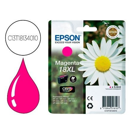 INK-JET EPSON T18XL MAGENTA EXPRESSION HOME XP-102 XP-205 XP-305 XP...