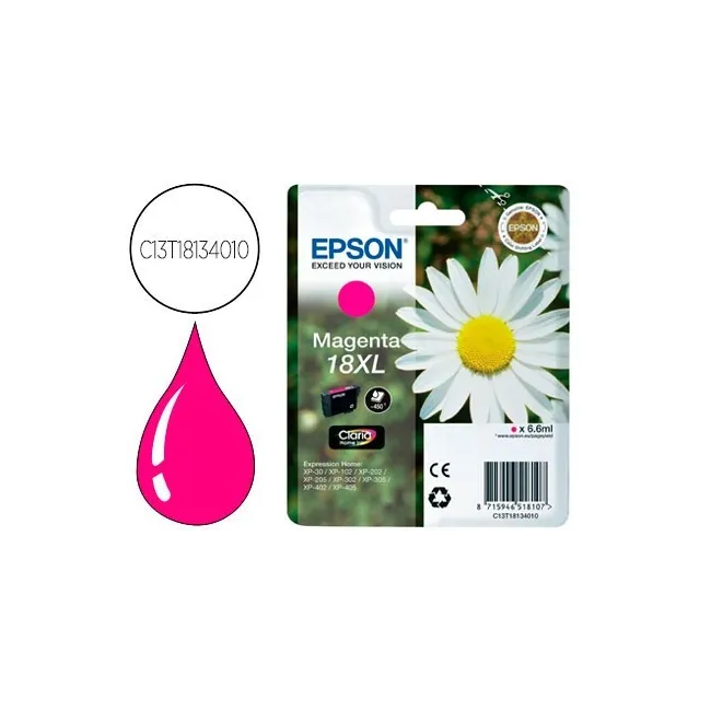 INK-JET EPSON T18XL MAGENTA EXPRESSION HOME XP-102 XP-205 XP-305 XP...