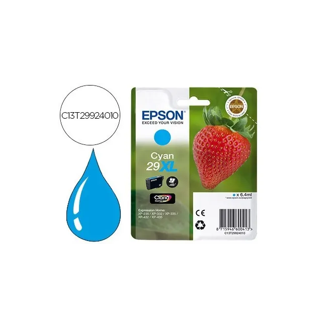 INK-JET EPSON HOME 29 XL T2992 XP435/330/335/332/430/235/432 CIAN 4...