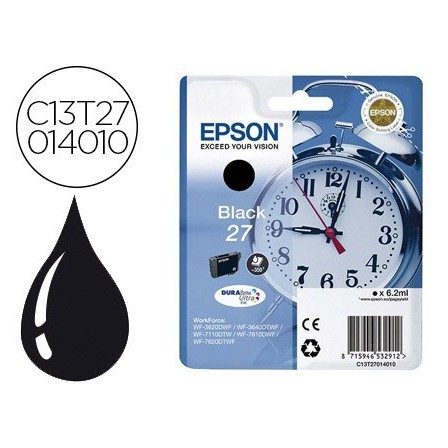 INK-JET EPSON 27 WF 3620 / 3640 / 7110 / 7610 / 7620 NEGRO 350 PAG