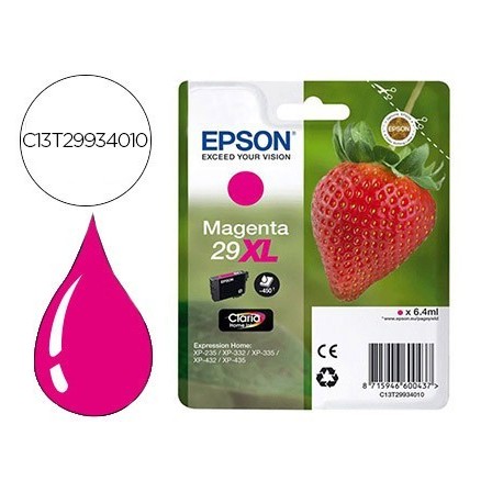 INK-JET EPSON HOME 29 XL T2993 XP435/330/335/332/430/235/432 MAGENT...