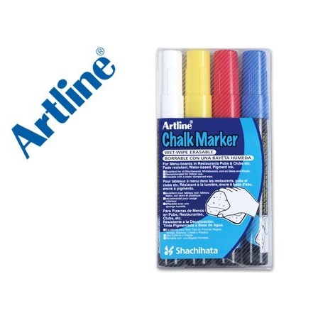 ROTULADOR ARTLINE PIZARRA VERDE NEGRA EPW-4-ST COLORES SURTIDOS BOL...