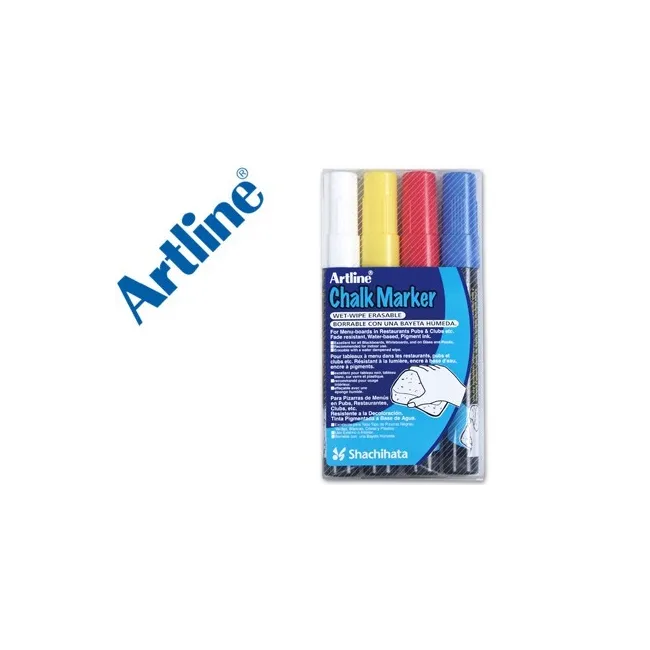 ROTULADOR ARTLINE PIZARRA VERDE NEGRA EPW-4-ST COLORES SURTIDOS BOL...